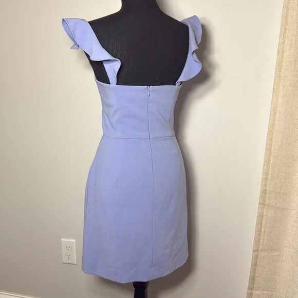 Women Plain Casual Mini Dress, Dusty Blue - Picture 8 of 9
